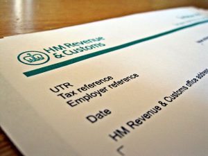 Picture of an HMRC letterhead mentioning UTR, Tax reference and Employer reference